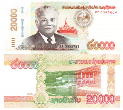 Laos 20 000 Kip 2020 P-41 UNC foto