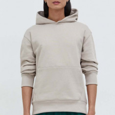 adidas Originals hanorac de bumbac Adicolor Contempo French Terry Hoodie bărbați, culoarea bej, cu glugă, uni, IR7865