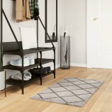vidaXL Covor pufos &quot;PAMPLONA&quot; cu fire &icirc;nalte, bej/antracit, 60x110 cm