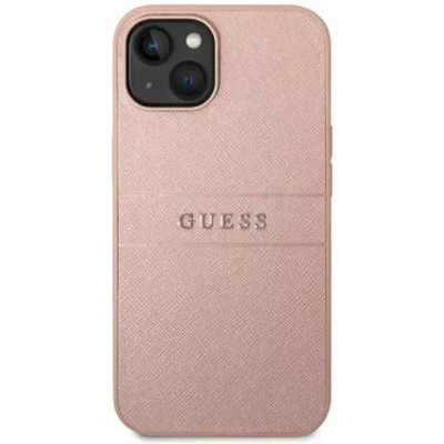 Husa Cover Guess PU Leather Saffiano pentru iPhone 14 Pro Max GUHCP14XPSASBPI Pink foto