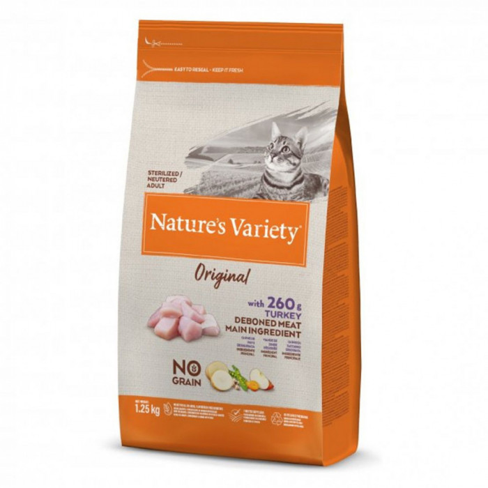 Nature&amp;#039;s Variety Sterilized Cat Original No Grain Turkey 1,25 kg