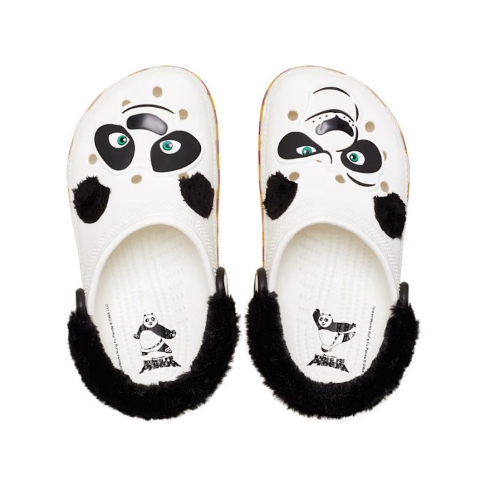 Saboti Crocs Kung Fu Panda Classic Clog Kids Alb - White