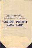 PG62 Pungă din h&acirc;rtie I.A.P.L. &bdquo;Carul cu bere&rdquo;, Laboratorul Lipscani, pentru cartofi prăjiți fără sare 100 gr., perioada comunistă