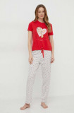 Women&#039;secret pijama Tweety femei, culoarea rosu, 3137597