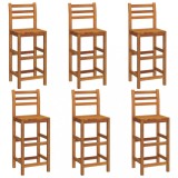 Taburete de bar, 6 buc., lemn masiv de acacia