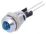 Lampă LED Convex Albastru &Oslash;8mm pentru PCB Alamă