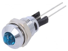 Lampa LED Convex Albastru ?8mm pentru PCB Alama foto