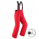 Pantalon călduros impermeabil schi PNF500 Roșu Băieți, Wedze
