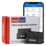 Scanner tester interfata diagnoza auto AMiO OBD2 BT PIC25K80 DC24K, diagnosticare wireless, buton ON/OFF, compatibil autoturisme, autoutilitare si