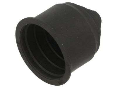 Capac de capăt conductă elastomer negru foto