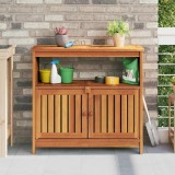 VidaXL Masă consolă de grădină, 80x35x75 cm, lemn masiv de acacia