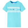 Tricou pentru copii, albastru verzui, 128, vidaXL