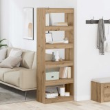 vidaXL Dulap pentru cărți stejar artizanal 60 x 30 x 166 cm 880460