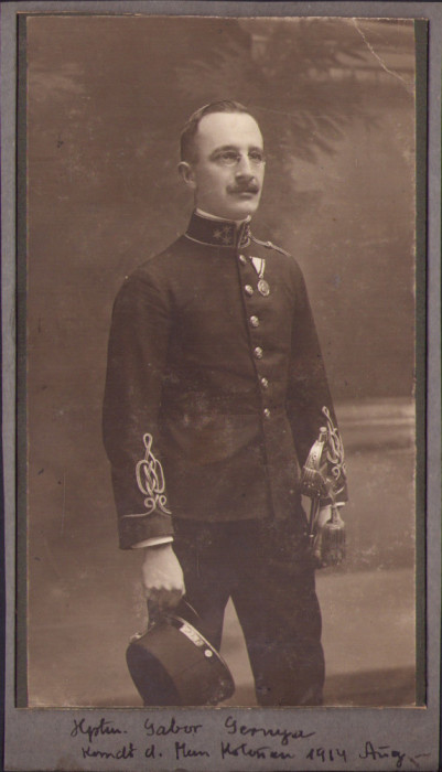 HST P2/505 Poză 1914 căpitan austro-ungar Gabor Gernya Feldkanonenregiment 12