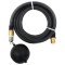 vidaXL Furtun de aspirație cu racorduri din alamă, negru 1,1&quot; 3 m, PVC 151055