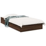 Cumpara ieftin Cadru de pat cu sertare stejar maro 75x190 cm lemn prelucrat