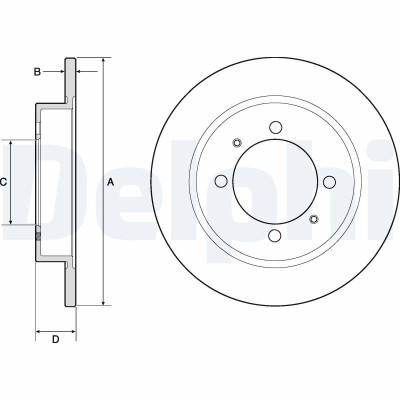 DELPHI BG3203 Disc frana foto