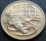 Cumpara ieftin Moneda 20 CENTI - AUSTRALIA, anul 1968 * cod 2485, Australia si Oceania