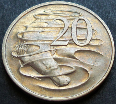 Moneda 20 CENTI - AUSTRALIA, anul 1968 * cod 2485 foto