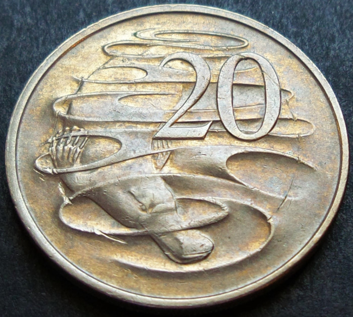 Moneda 20 CENTI - AUSTRALIA, anul 1968 * cod 2485