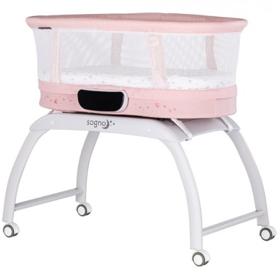 Patut cu leganare si cantar integrat Chipolino Sogno 2 in 1 pink foto