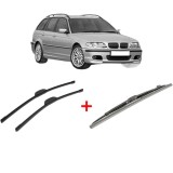 Cumpara ieftin Set 3 stergatoare BMW Seria 3 Touring (E46) 1999 - 2005, pentru parbriz si luneta, Bosch Twin