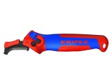 Cuțit pentru electricieni KNIPEX 146mm cu m&acirc;ner ergonomic și tăiș &icirc;n formă de c&acirc;rlig