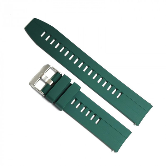 Curea de ceas Verde din Silicon 20mm, 22mm JD467