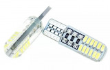 Set 2 Buc Led T10 24 SMD Silicon Albastru Deschis LED 037-IB, General