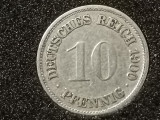 10 pfennig 1908 F (in capsula), stare EF+ / aUNC [poze], Europa