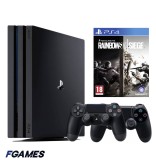 Consola Sony Playstation 4 Pro Ps4 1tb + Doua Controllere + Tom Clancy&amp;#x2019;s Rainbow Six Siege PlayStation 4, Second-Hand