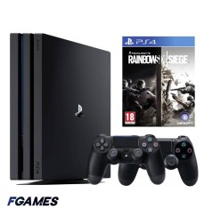 Consola Sony Playstation 4 Pro Ps4 1tb + Doua Controllere + Tom Clancy&amp;#x2019;s Rainbow Six Siege PlayStation 4, Second-Hand