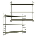 Set 2 buc raft perete Str&auml;ngn&auml;s 50x60x15cm otel camel [en.casa] HausGarden Leisure