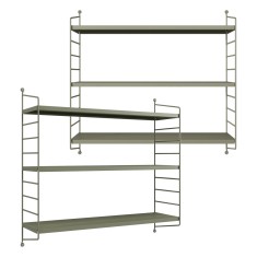 Set 2 buc raft perete Strangnas 50x60x15cm otel camel [en.casa] HausGarden Leisure foto