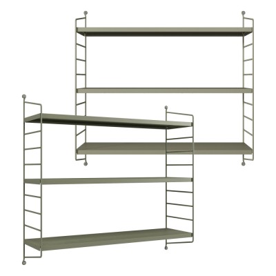 Set 2 buc raft perete Str&amp;auml;ngn&amp;auml;s 50x60x15cm otel camel [en.casa] HausGarden Leisure foto