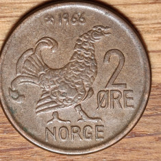 Norvegia - bijuterie de moneda - 2 ore 1966 - cocos de mesteacan - superba !