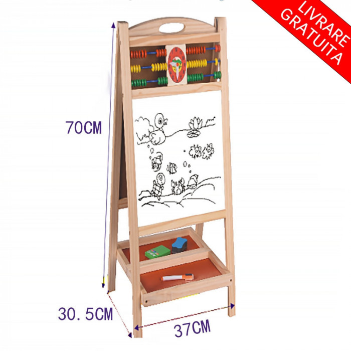 Tabla De Scris 2in1 Cu Creta Si Marker 2818