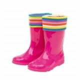 Cizme de ploaie Happy Foot Pink, Cauciuc, Fete