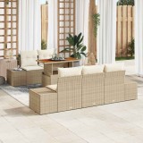 Cumpara ieftin Set de canapele pentru grădină 6 pcs Bej Rattan poli
