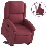 Cumpara ieftin Fotoliu rabatabil cu ridicare, rosu vin, material textil