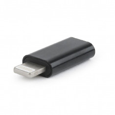 ADAPTOR GEMBIRD, pt. smartphone, Lightning (T) la USB Type-C (M), negru,