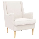 vidaXL Fotoliu Crem Tarfă de oaie 42029957