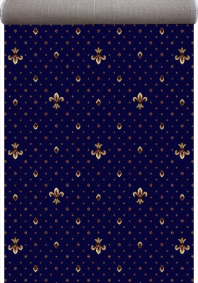 Traversa Bisericeasca Festonata Surfilata, Model Lotos 578-810, Latime 2m, Marime 200 x 300 cm, Albastru, Inaltime Fir 9 mm, Antialergic, Polipropilen foto