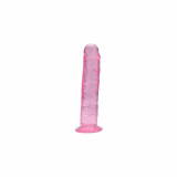 Realiste simple - Loving Joy 15 cm Dildo Roz Aspect Realist Membru cu Vene in Relief Ventuza de Suctiune