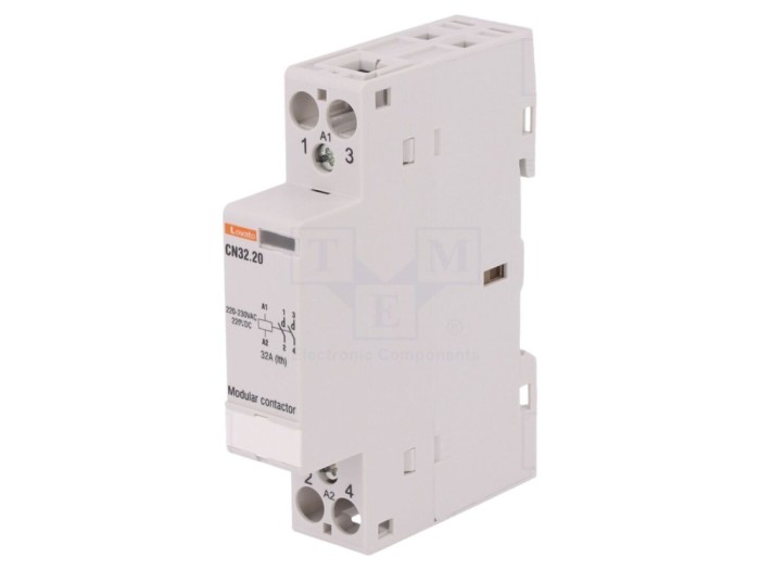 Contactor 2-pol 32A pentru șină DIN