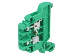 Conector de &Icirc;mbinare Șine 0,5-2,5mm&sup2;, 2 Borne, Verde TS35