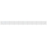 Cumpara ieftin Gard plasa de sarma cu tarusi de fixare, argintiu, 1,4x25 m