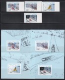 Comore 1987 - Jocurile Olimpice de iarnă - Calgary, Serie NDT + 4 Colite DE LUX NDT, F.RARE, MNH
