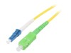 Patch Cord Fibra OS2 LC/UPC SC/APC 5m LSZH Galben, Goobay