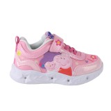 Adidași cu lumini Peppa Pig, roz cu sclipici, mărimi 23-28